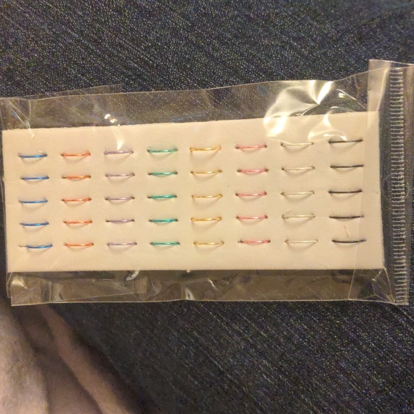 Multicolor Nose Hoop Piercing Jewelry NWT Multicolor 1.8mm Stainless Steal - Picture 2 of 12